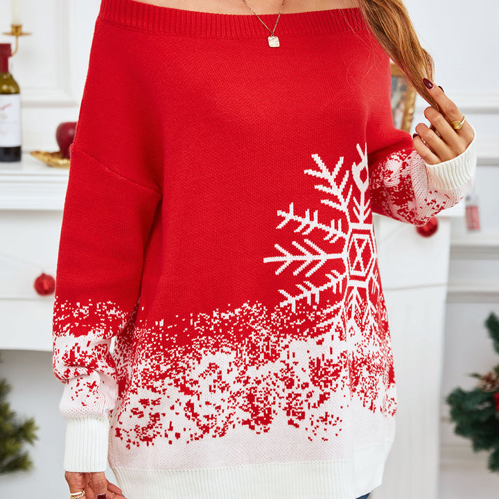 Off-Shoulder Long Sleeve Sweater