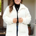 Plus Size Collared Neck Button Down Fuzzy Outerwear