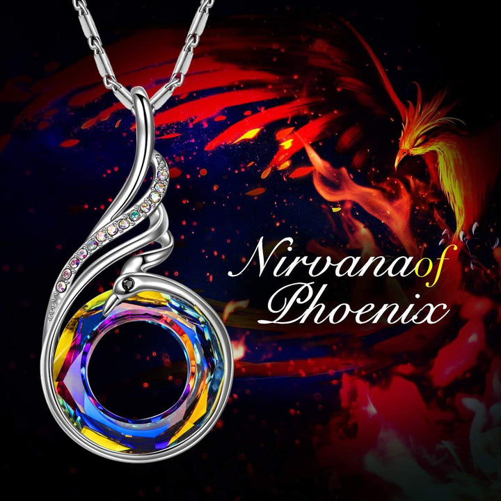 Dark Aurora Borealis Curved Rhombus Drop Necklace