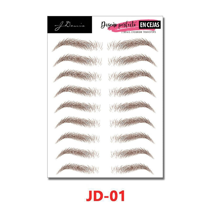 4D Eyebrow Tattoo Sticker Hair-Like False Eyebrows Waterproof Long Lasting Water Transfer Eye Brow Stickers Makeup Cosmetics