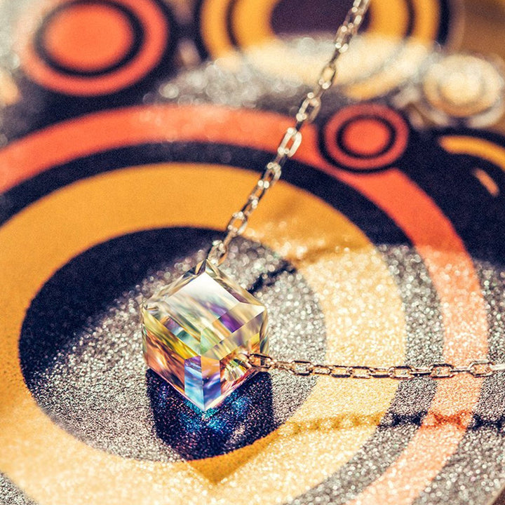 Aurora Borealis Northern Lights Earring and Necklace Set With Austrian Crystals with Luxe Box ITALY Made