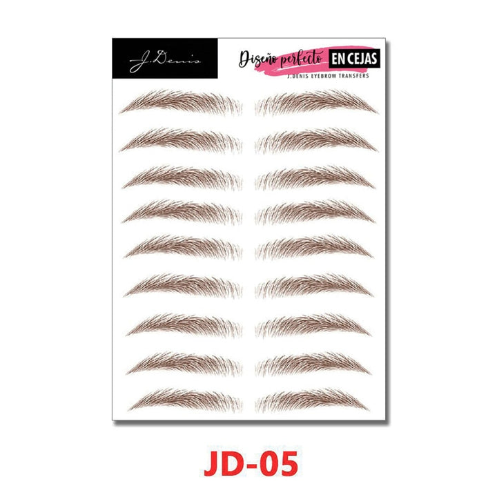 4D Eyebrow Tattoo Sticker Hair-Like False Eyebrows Waterproof Long Lasting Water Transfer Eye Brow Stickers Makeup Cosmetics