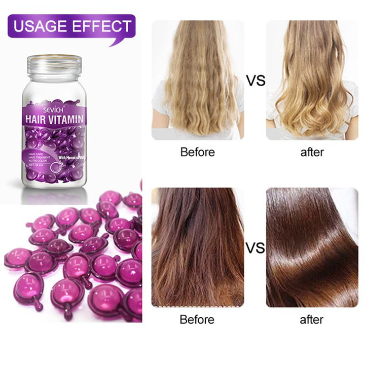 Smooth Silky Hair Vitamin Moroccan Oil Capsule Keratin