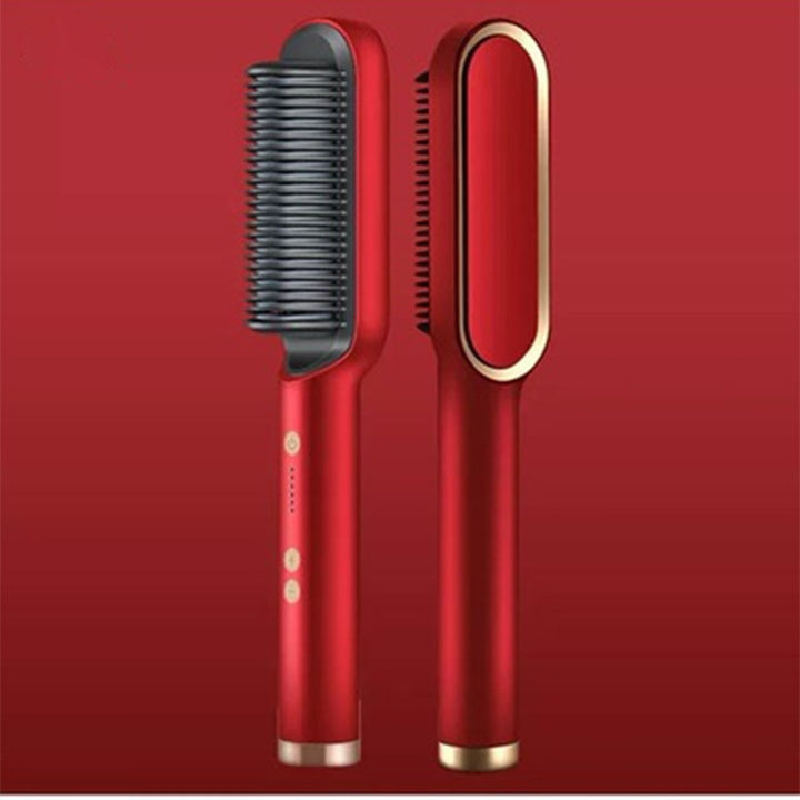 Electric Professional Hair Straightener Brush Heated Comb Straightening Combs Men Beard Hair Straight & Curly Styling Tool