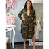 Asymmetric Casual Camo Dress