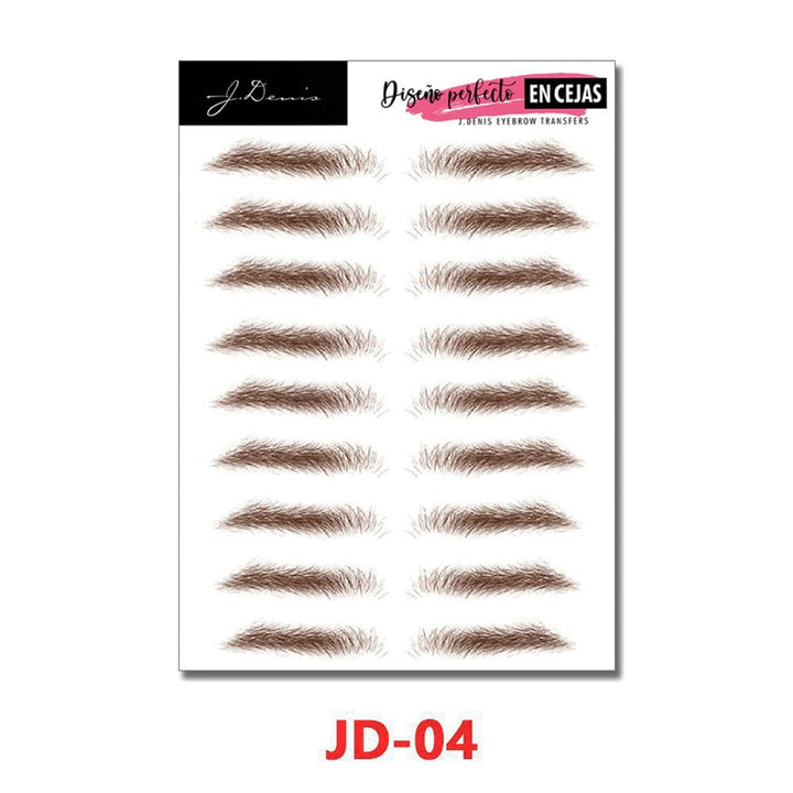 4D Eyebrow Tattoo Sticker Hair-Like False Eyebrows Waterproof Long Lasting Water Transfer Eye Brow Stickers Makeup Cosmetics
