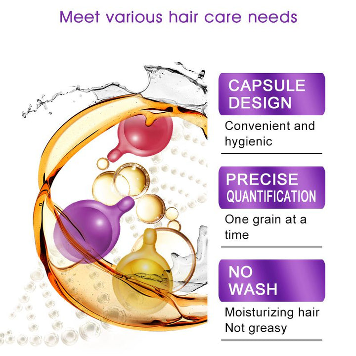 Smooth Silky Hair Vitamin Moroccan Oil Capsule Keratin