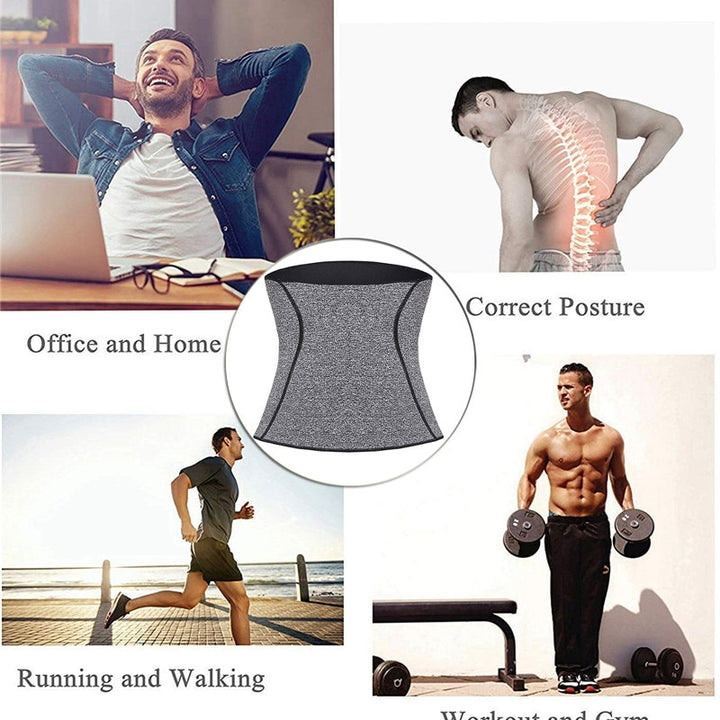 NINGMI Men Body Shaper Waist Trainer Fat Compression Brace Modeling Belt Tummy Trimmer Strap Slimming Cincher Neoprene Shapewear