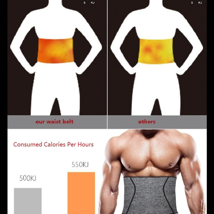 NINGMI Men Body Shaper Waist Trainer Fat Compression Brace Modeling Belt Tummy Trimmer Strap Slimming Cincher Neoprene Shapewear