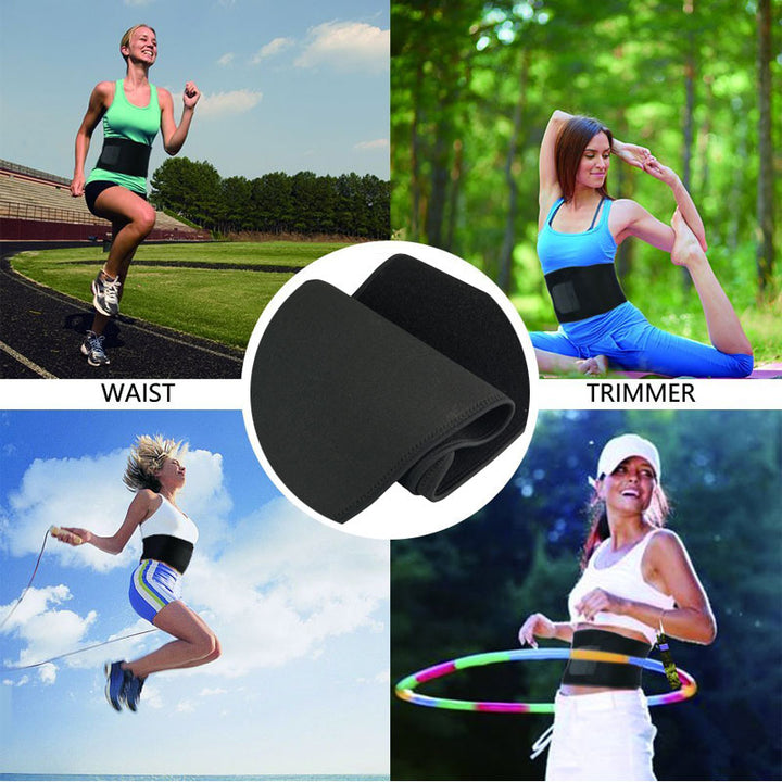 Tcare Waist Trimmer Belt Neoprene Abdominal Trainer Back Support Weight Loss Sweat Enhancer Adjustable Belt Slimmer Body Shaper