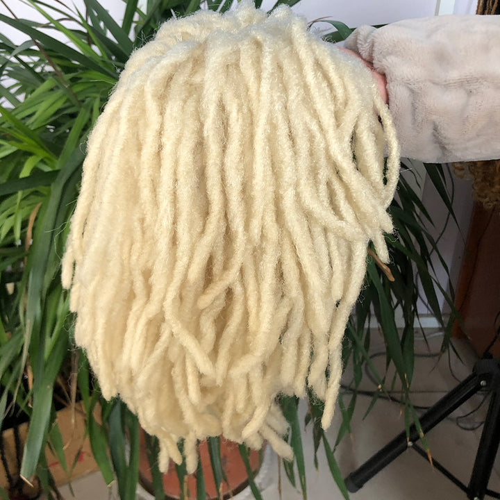 10Inches Braided Wigs  Afro Bob Wig Synthetic DreadLock Wigs For Black Woman Short Curly Ends Cosplay Yun Rong Hair