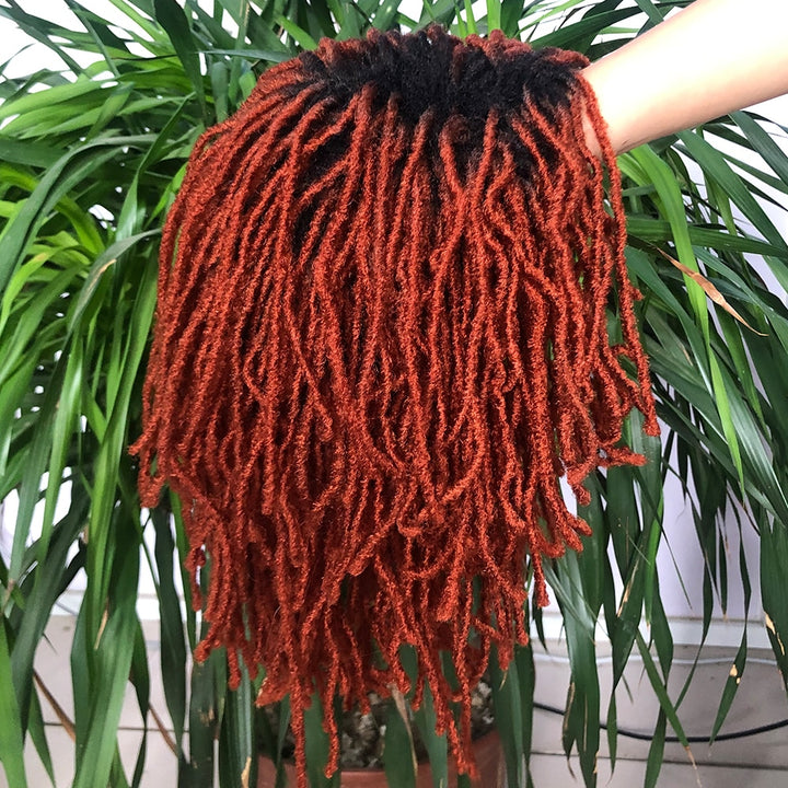 10Inches Braided Wigs  Afro Bob Wig Synthetic DreadLock Wigs For Black Woman Short Curly Ends Cosplay Yun Rong Hair