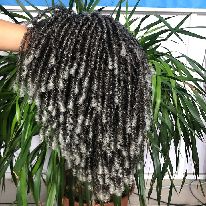 10Inches Braided Wigs  Afro Bob Wig Synthetic DreadLock Wigs For Black Woman Short Curly Ends Cosplay Yun Rong Hair