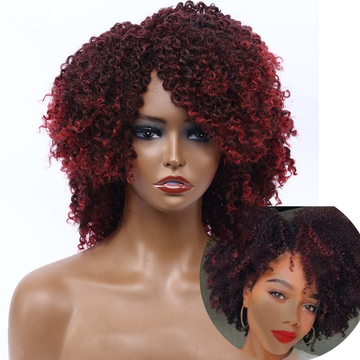 10Inches Braided Wigs  Afro Bob Wig Synthetic DreadLock Wigs For Black Woman Short Curly Ends Cosplay Yun Rong Hair