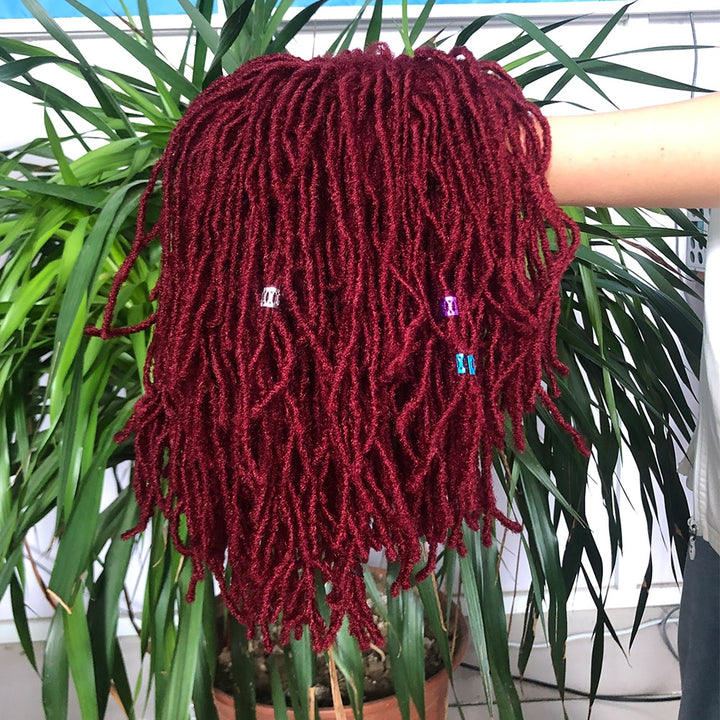10Inches Braided Wigs  Afro Bob Wig Synthetic DreadLock Wigs For Black Woman Short Curly Ends Cosplay Yun Rong Hair
