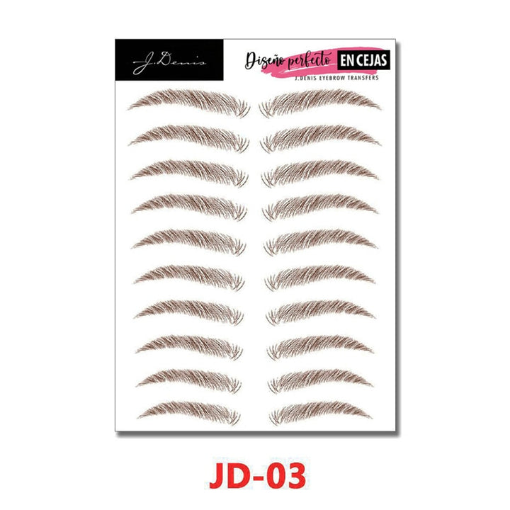 4D Eyebrow Tattoo Sticker Hair-Like False Eyebrows Waterproof Long Lasting Water Transfer Eye Brow Stickers Makeup Cosmetics