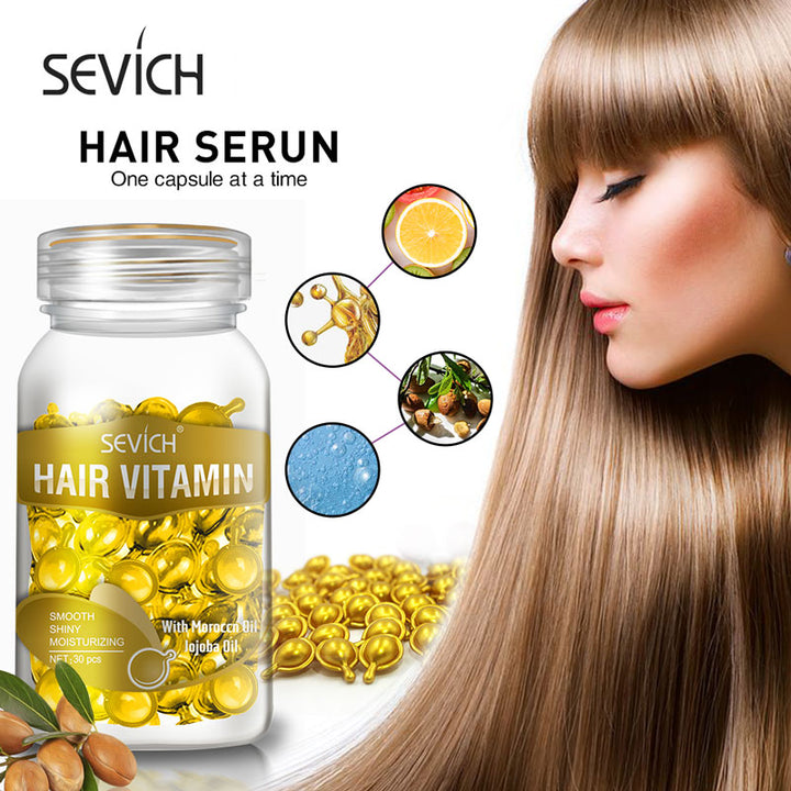 Smooth Silky Hair Vitamin Moroccan Oil Capsule Keratin