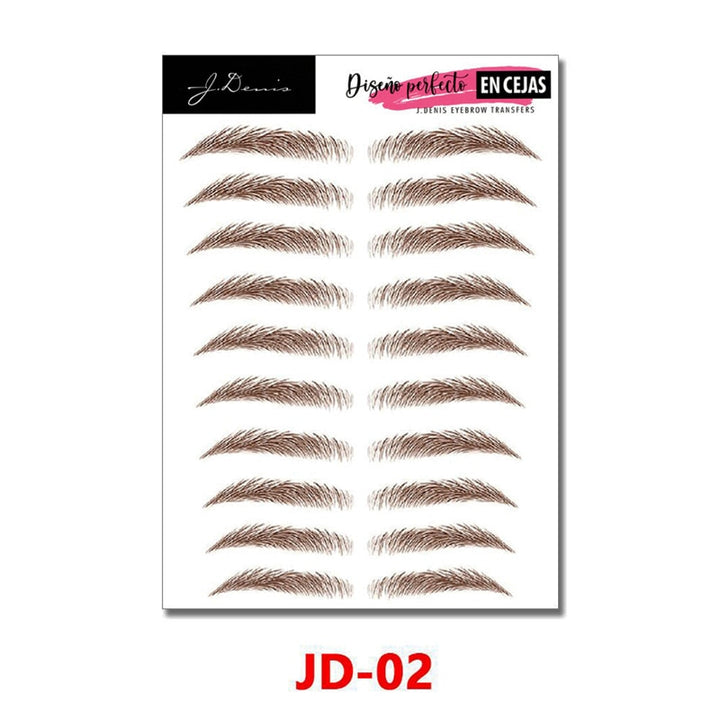 4D Eyebrow Tattoo Sticker Hair-Like False Eyebrows Waterproof Long Lasting Water Transfer Eye Brow Stickers Makeup Cosmetics