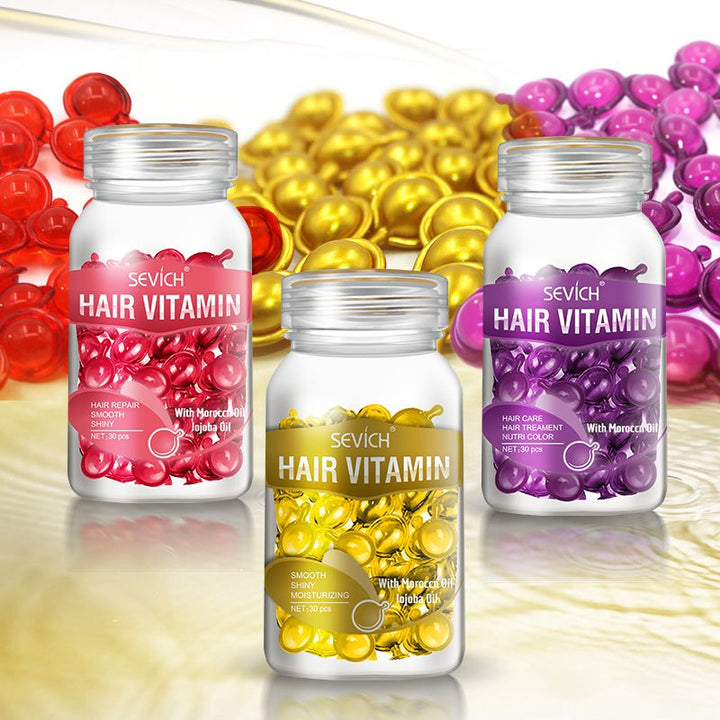 Smooth Silky Hair Vitamin Moroccan Oil Capsule Keratin