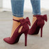High-Heeled Bow Line Buckle Women's Shoes