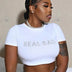 O Neck Diamond Crop Tops